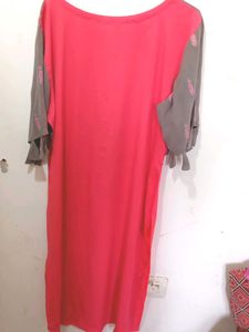 Rose Pink Kurta With Tassles