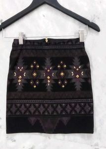Bershka Bsk Black  Mini Skirt- Size S