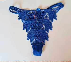 New Blue Lace Thong