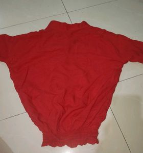 Red Strechable Shirt For Women and Girls