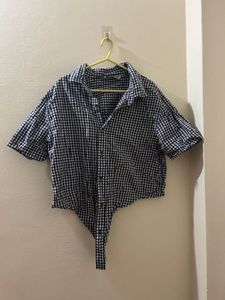 Gingham Tie-Front Top