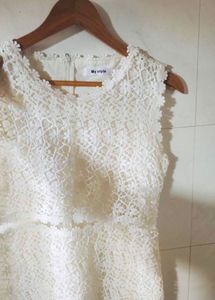 White Lace Mini Dress