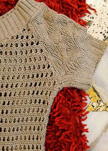 Crochet Knit Tunic Top