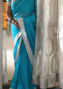 Elegant Blue Saree