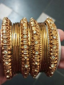 Traditional Gold Colour Bangles Set