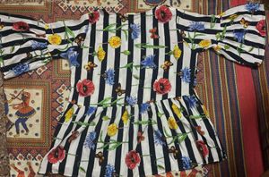 Title -- 🌸Bold Floral Striped Peplum Top | Chic &amp;