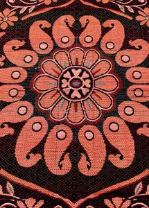 Boho Orange &amp; Brown Paisley Throw Blanket