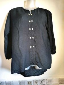 Defective Black Button-Up Top Large/ XL size