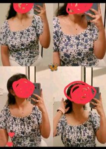 Floral Corset Crop Top