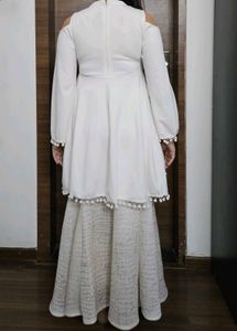 Off white Indo-western Lehenga 🤍✨️