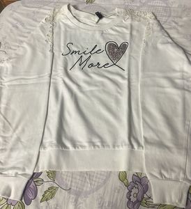 Smile More White Sweatshirt