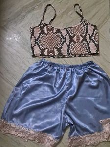 Combo  Of Top N Short In Imported Fabric