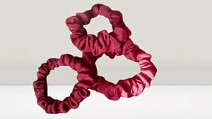 Maroon Silk Scrunchie