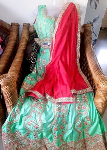 Green Gotta Patti Lehanga Choli