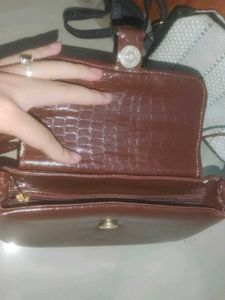 Vintage Brown Crocodile Handbag