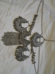 Silver Crescent Body Chain