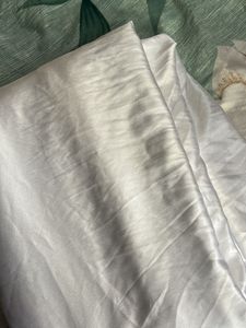 Pure Uncoloured Satin Material
