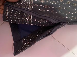 Gray Embellished Lehenga