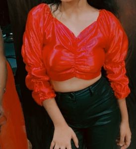 Satin Crop Top