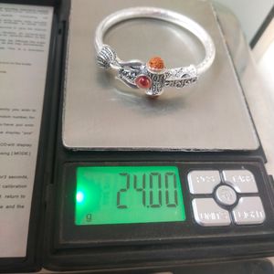 Pure Silver Rudraksha Mahadev Openable Kada