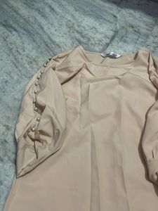 Elegant Pearl Sleeve Blouse