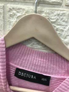 Pink Knit Pullover Sweater🌷🎗️