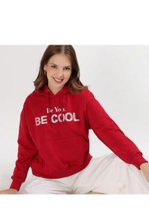 Red &#39;Be Cool&#39; Hoodie