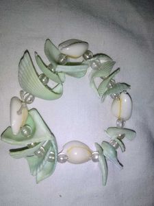 Pink Flower Clips and Pesta Colour Bracelet