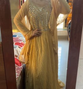 34 bust Elegant Ethnic Gown with dupatta