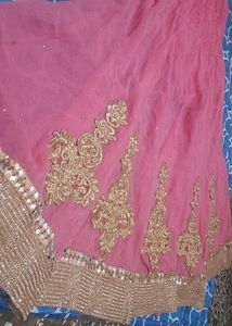 Pink &amp; Gold Lehenga Choli
