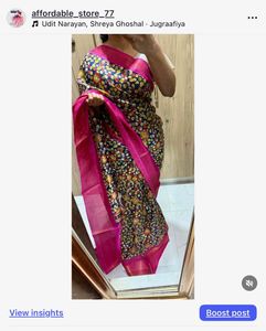 Beautiful Floral Print Saree- New