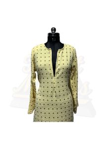 Elegant Yellow Printed Kurti