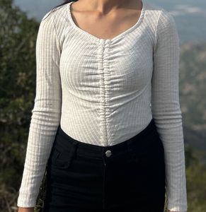 White Fitted Top