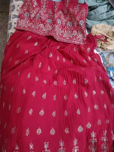 Imported Crush Fabric Lehenga Choli In XL Size
