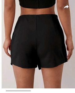 Black Casual Skort
