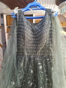 BEAUTIFUL DARK GREEN COLOR GOWN