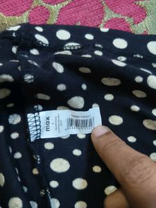 Black Printed Bra With Camisole