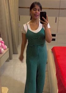 Striped Green Jumpsuit