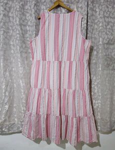 Pink Cotton Maxi Dress - 2XL