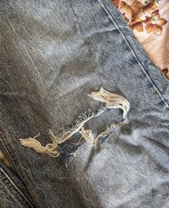 Ripped Wide Leg Jeans