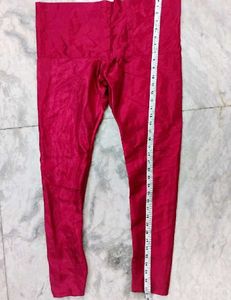Red colour silk plazzo salwar legging pant