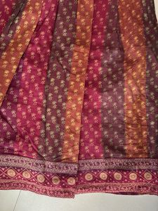 Box Pleats Vintage Patterned Maxi Skirt