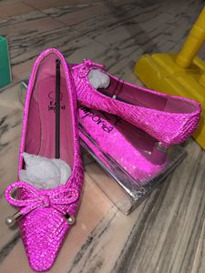 Pink redium short heel