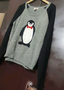 Grey &amp; Black Winter Top For 40 Bust