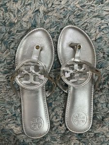 Tory Burch Silver Flats