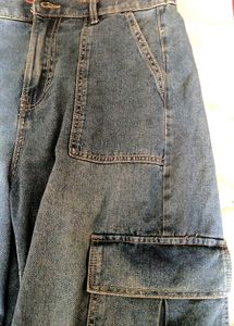 High-Waisted Cargo | AUSTIN WIDELEG JEANS