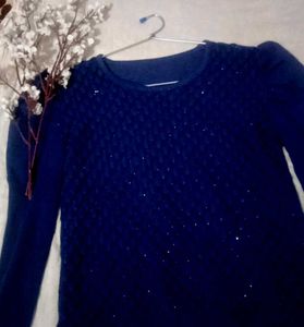 Navy Sparkle Top **No Brand Label**