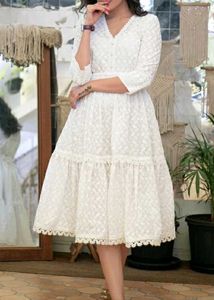 White Embroidered Dress