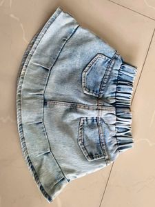 Denim Short Skirt