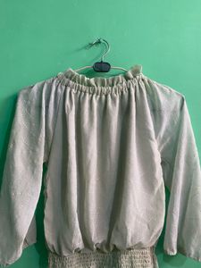 Light Green Eyelet Blouse